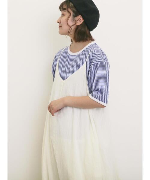 Samansa Mos2（サマンサ モスモス）の「◎ラウンドヘムボーダーカットソー（Tシャツ/カットソー・レディース・ブラック/グレー/レッド/ブルー・F）」の4枚目の写真