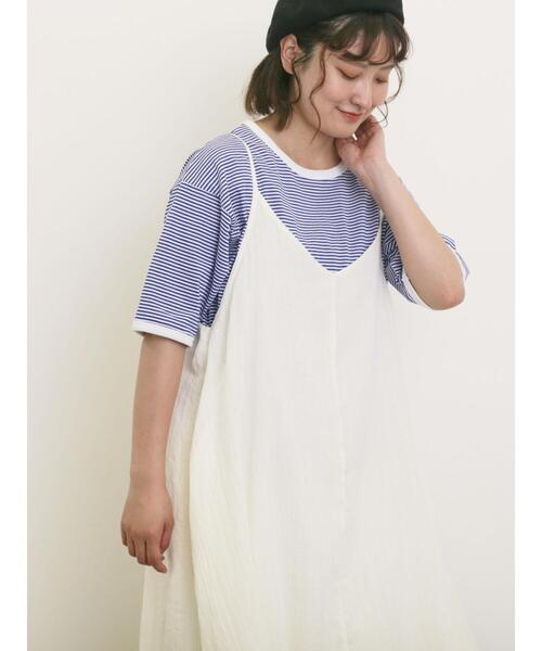 Samansa Mos2（サマンサ モスモス）の「◎ラウンドヘムボーダーカットソー（Tシャツ/カットソー・レディース・ブラック/グレー/レッド/ブルー・F）」の10枚目の写真