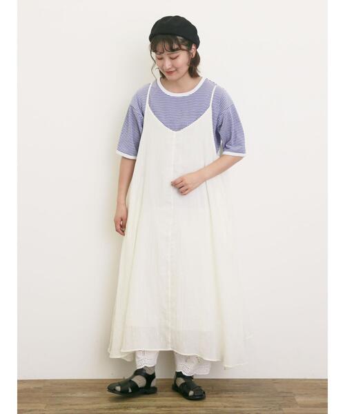 Samansa Mos2（サマンサ モスモス）の「◎ラウンドヘムボーダーカットソー（Tシャツ/カットソー・レディース・ブラック/グレー/レッド/ブルー・F）」の11枚目の写真