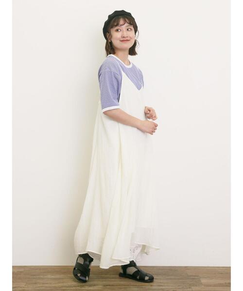 Samansa Mos2（サマンサ モスモス）の「◎ラウンドヘムボーダーカットソー（Tシャツ/カットソー・レディース・ブラック/グレー/レッド/ブルー・F）」の12枚目の写真