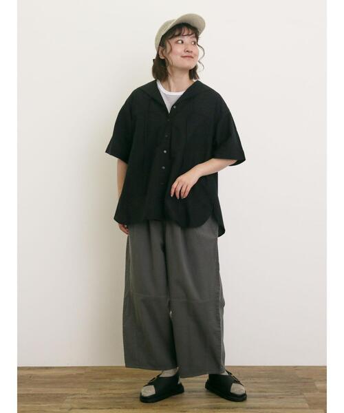 Samansa Mos2（サマンサ モスモス）の「◎ラウンドヘムボーダーカットソー（Tシャツ/カットソー・レディース・ブラック/グレー/レッド/ブルー・F）」の21枚目の写真