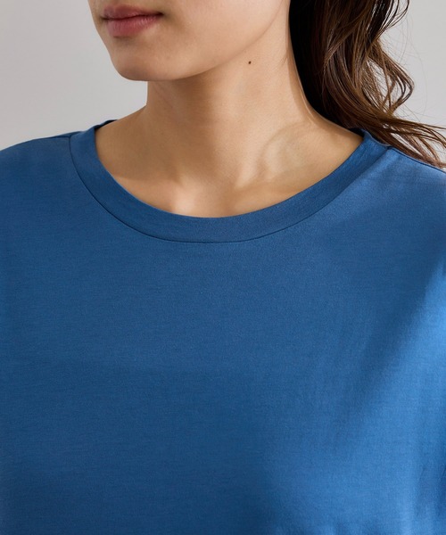 ROPE'（ロペ）の「ツイストフレンチスリーブTシャツ（Tシャツ/カットソー・レディース・ブラック/ブルー/ホワイト・FREE）」の7枚目の写真