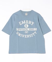 ビンテージ加工 ヘビー天竺ガゼット付き アメカジひび割れプリントTEE