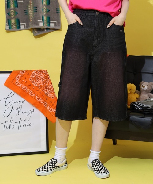 NERDY（ノルディ）の「ユニデニムバミューダパンツ（デニムパンツ・メンズ・ブラック/ブルー・L/M/S）」の2枚目の写真