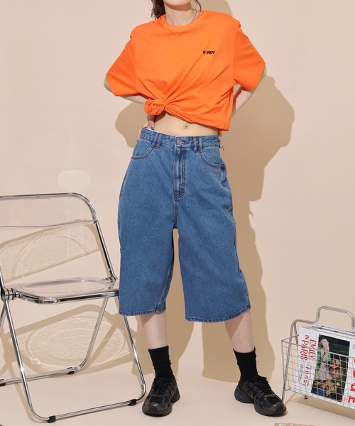 NERDY（ノルディ）の「ユニデニムバミューダパンツ（デニムパンツ・メンズ・ブラック/ブルー・L/M/S）」の8枚目の写真