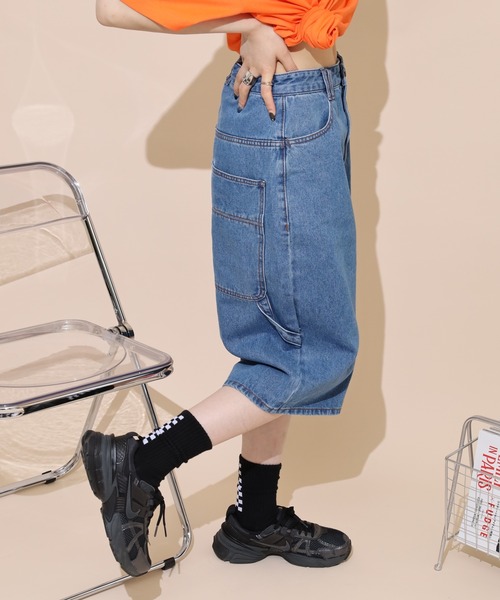 NERDY（ノルディ）の「ユニデニムバミューダパンツ（デニムパンツ・メンズ・ブラック/ブルー・L/M/S）」の7枚目の写真