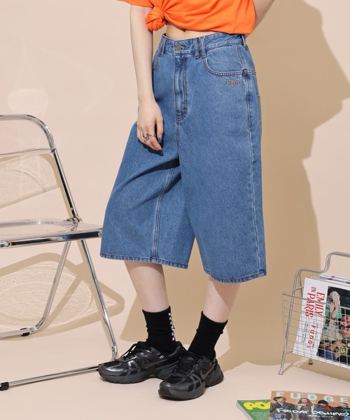 NERDY（ノルディ）の「ユニデニムバミューダパンツ（デニムパンツ・メンズ・ブラック/ブルー・L/M/S）」の4枚目の写真