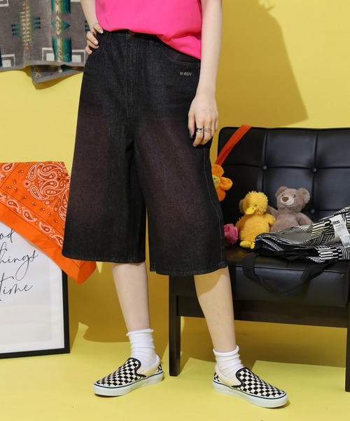 NERDY（ノルディ）の「ユニデニムバミューダパンツ（デニムパンツ・メンズ・ブラック/ブルー・L/M/S）」の13枚目の写真