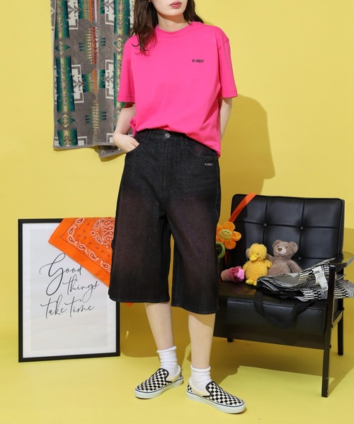 NERDY（ノルディ）の「ユニデニムバミューダパンツ（デニムパンツ・メンズ・ブラック/ブルー・L/M/S）」の16枚目の写真