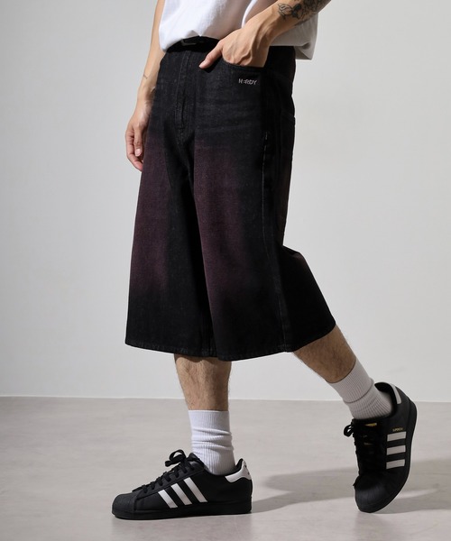 NERDY（ノルディ）の「ユニデニムバミューダパンツ（デニムパンツ・メンズ・ブラック/ブルー・L/M/S）」の20枚目の写真