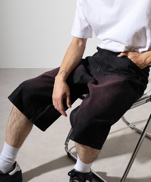 NERDY（ノルディ）の「ユニデニムバミューダパンツ（デニムパンツ・メンズ・ブラック/ブルー・L/M/S）」の18枚目の写真
