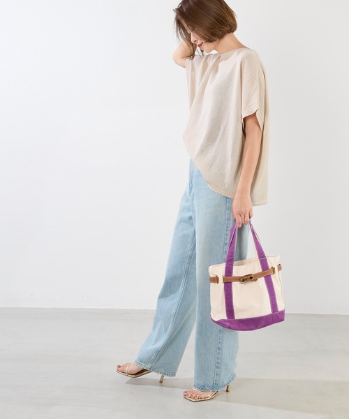 MICA&DEAL シアーハーフスリーブニット MICA&DEAL ニット セーター シアーハーフスリーブニット
