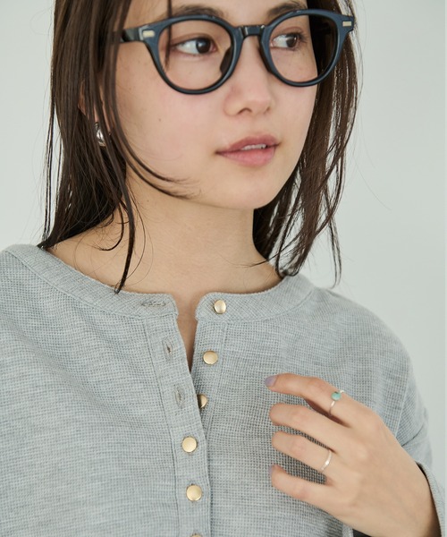 LAVEANGE（ラビアンジェ）の「サークルストーンシルバーリング（リング・レディース・ブラック/アイボリー/ターコイズブルー・9/12/15 /14/17）」の11枚目の写真