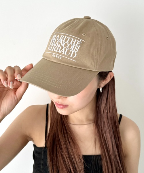 MARITHE + FRANCOIS GIRBAUD(マリテフランソワジルボー)の「MARITHE + FRANCOIS GIRBAUD(マリテフランソワジルボー)/ロゴ刺繍 キャップ 帽子/Marithe Cap(キャップ・レディース・ブルー/クリーム/ブラック/アイボリー/ベージュ/レッド/グリーン/ピンク/ネイビー・FREE)」の4枚目の写真