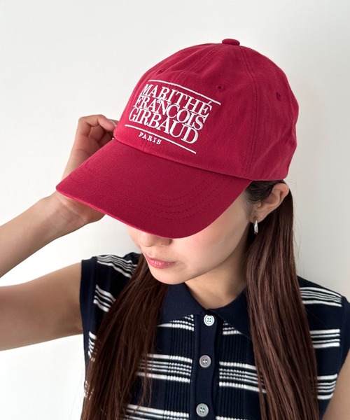 MARITHE + FRANCOIS GIRBAUD(マリテフランソワジルボー)の「MARITHE + FRANCOIS GIRBAUD(マリテフランソワジルボー)/ロゴ刺繍 キャップ 帽子/Marithe Cap(キャップ・レディース・ブルー/クリーム/ブラック/アイボリー/ベージュ/レッド/グリーン/ピンク/ネイビー・FREE)」の9枚目の写真
