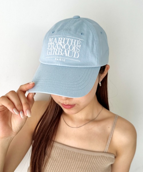 MARITHE + FRANCOIS GIRBAUD(マリテフランソワジルボー)の「MARITHE + FRANCOIS GIRBAUD(マリテフランソワジルボー)/ロゴ刺繍 キャップ 帽子/Marithe Cap(キャップ・レディース・ブルー/クリーム/ブラック/アイボリー/ベージュ/レッド/グリーン/ピンク/ネイビー・FREE)」の8枚目の写真
