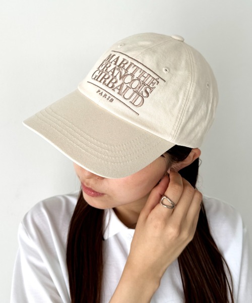 MARITHE + FRANCOIS GIRBAUD(マリテフランソワジルボー)の「MARITHE + FRANCOIS GIRBAUD(マリテフランソワジルボー)/ロゴ刺繍 キャップ 帽子/Marithe Cap(キャップ・レディース・ブルー/クリーム/ブラック/アイボリー/ベージュ/レッド/グリーン/ピンク/ネイビー・FREE)」の5枚目の写真