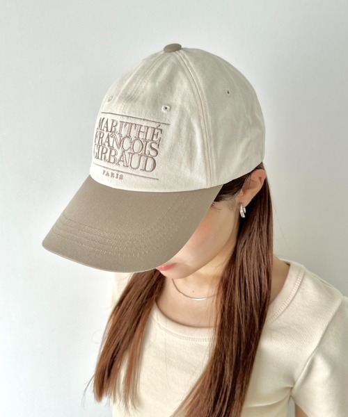 MARITHE + FRANCOIS GIRBAUD(マリテフランソワジルボー)の「MARITHE + FRANCOIS GIRBAUD(マリテフランソワジルボー)/ロゴ刺繍 キャップ 帽子/Marithe Cap(キャップ・レディース・ブルー/クリーム/ブラック/アイボリー/ベージュ/レッド/グリーン/ピンク/ネイビー・FREE)」の10枚目の写真