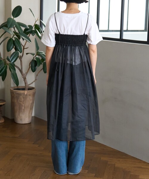 FREAK'S STORE(フリークスストア)の「インド 2WAY シアー チェック バンドゥワンピース(ワンピース・レディース・ブラック/ベージュ・フリ-)」の17枚目の写真