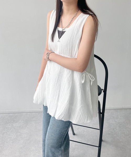 AS KNOW AS plus（アズノゥアズプラス）の「●前後着用可能 バルーンタンクチュニック（チュニック・レディース・ブラック系その他/オフホワイト/ブラウン・FREE）」の11枚目の写真