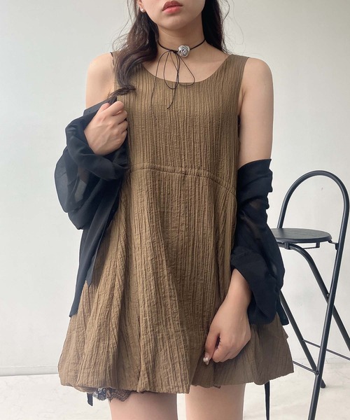 AS KNOW AS plus（アズノゥアズプラス）の「●前後着用可能 バルーンタンクチュニック（チュニック・レディース・ブラック系その他/オフホワイト/ブラウン・FREE）」の12枚目の写真