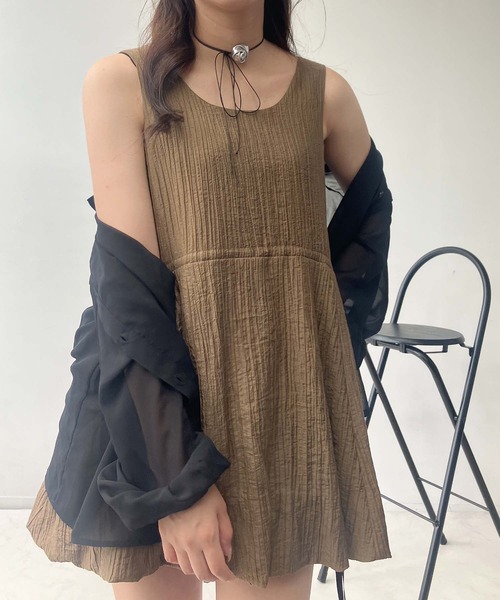 AS KNOW AS plus（アズノゥアズプラス）の「●前後着用可能 バルーンタンクチュニック（チュニック・レディース・ブラック系その他/オフホワイト/ブラウン・FREE）」の13枚目の写真