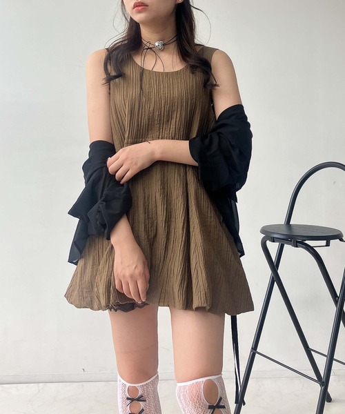 AS KNOW AS plus（アズノゥアズプラス）の「●前後着用可能 バルーンタンクチュニック（チュニック・レディース・ブラック系その他/オフホワイト/ブラウン・FREE）」の14枚目の写真