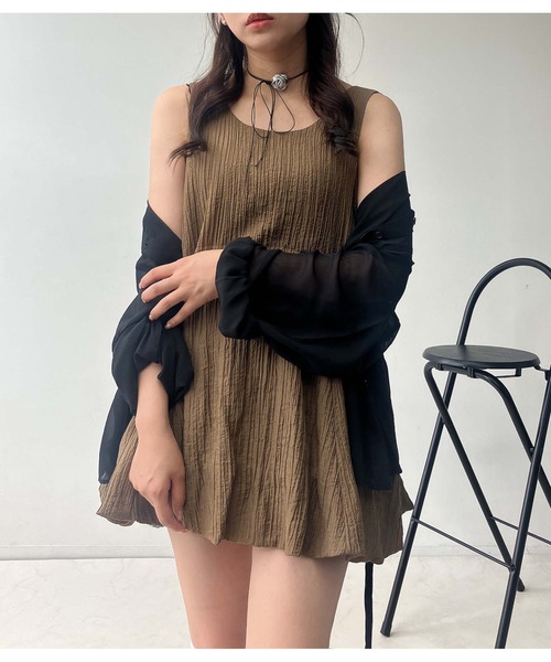 AS KNOW AS plus（アズノゥアズプラス）の「●前後着用可能 バルーンタンクチュニック（チュニック・レディース・ブラック系その他/オフホワイト/ブラウン・FREE）」の16枚目の写真