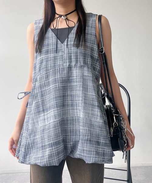 AS KNOW AS plus（アズノゥアズプラス）の「●前後着用可能 バルーンタンクチュニック（チュニック・レディース・ブラック系その他/オフホワイト/ブラウン・FREE）」の20枚目の写真