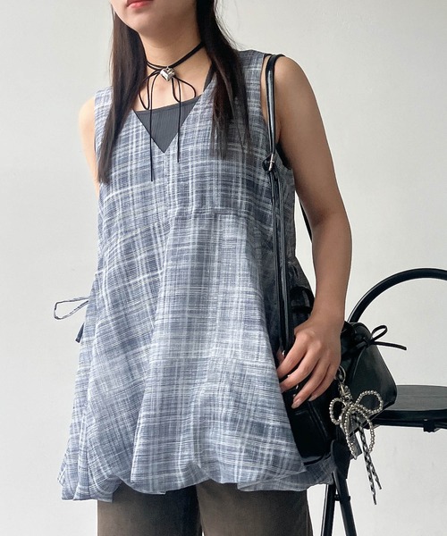 AS KNOW AS plus（アズノゥアズプラス）の「●前後着用可能 バルーンタンクチュニック（チュニック・レディース・ブラック系その他/オフホワイト/ブラウン・FREE）」の22枚目の写真