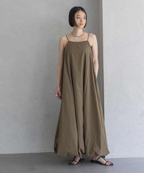 A part by（アパートバイ）の「バルーンキャミワンピース（ワンピース・レディース・ライトパープル/ブラック/カーキ・FREE）」の3枚目の写真