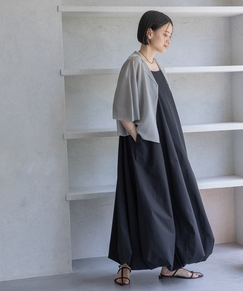 A part by（アパートバイ）の「バルーンキャミワンピース（ワンピース・レディース・ライトパープル/ブラック/カーキ・FREE）」の4枚目の写真