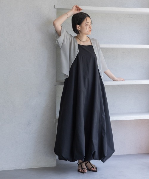 A part by（アパートバイ）の「バルーンキャミワンピース（ワンピース・レディース・ライトパープル/ブラック/カーキ・FREE）」の5枚目の写真