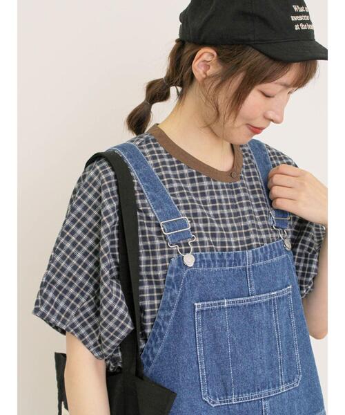 Samansa Mos2（サマンサ モスモス）の「【クールコットン】柄アソートクレリック袖タックブラウス（シャツ/ブラウス・レディース・オフホワイト/サックスブルー/キナリ/ネイビー・F）」の3枚目の写真