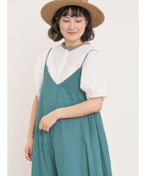 Samansa Mos2（サマンサ モスモス）の「【クールコットン】柄アソートクレリック袖タックブラウス（シャツ/ブラウス・レディース・オフホワイト/サックスブルー/キナリ/ネイビー・F）」の13枚目の写真