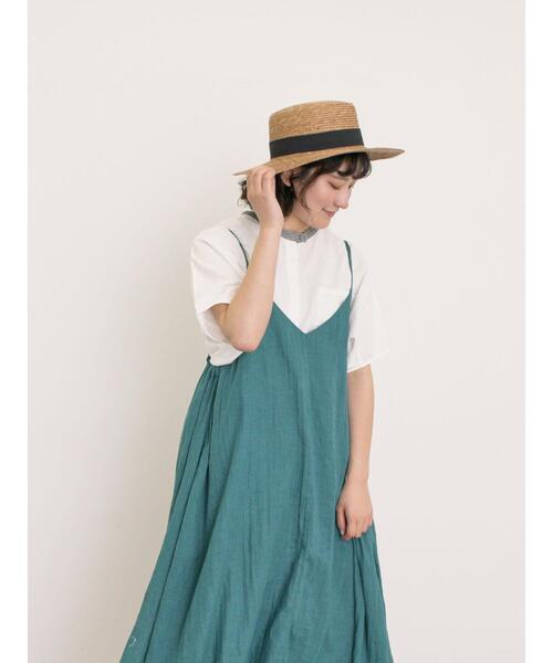 Samansa Mos2（サマンサ モスモス）の「【クールコットン】柄アソートクレリック袖タックブラウス（シャツ/ブラウス・レディース・オフホワイト/サックスブルー/キナリ/ネイビー・F）」の14枚目の写真