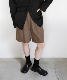 チェック柄ハーフパンツ