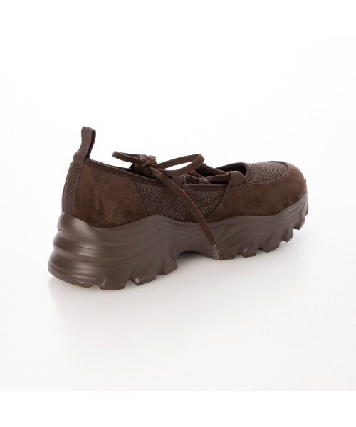 EVOL（イーボル）の「【S-LLサイズ展開・軽量】クロスレースアップスニーカー IZ5850（スニーカー・レディース・ブラウン/ブラック・LL/S/M/L）」の17枚目の写真