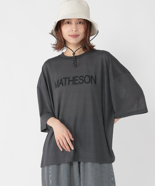 studio CLIP(スタディオクリップ)の「梨地シアーロゴTシャツ(Tシャツ/カットソー・レディース・カーキ/ネイビー/ダークグレー・FREE)」の14枚目の写真