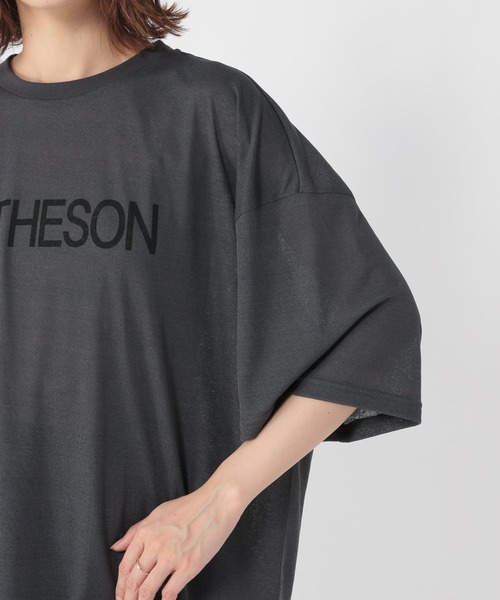 studio CLIP(スタディオクリップ)の「梨地シアーロゴTシャツ(Tシャツ/カットソー・レディース・カーキ/ネイビー/ダークグレー・FREE)」の21枚目の写真