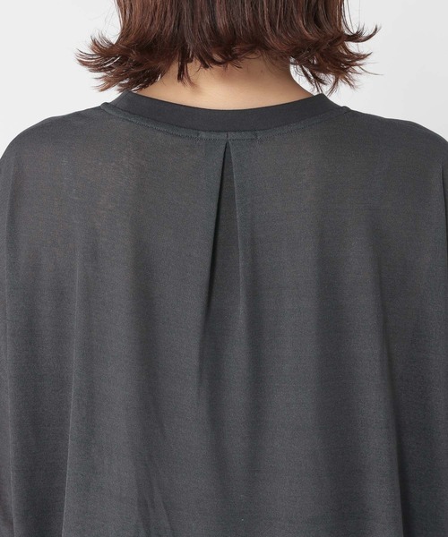 studio CLIP(スタディオクリップ)の「梨地シアーロゴTシャツ(Tシャツ/カットソー・レディース・カーキ/ネイビー/ダークグレー・FREE)」の19枚目の写真