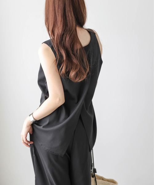 AMELY（エミリー）の「ワイドパンツセットアップ（セットアップ・レディース・ブラック/ベージュ/グレー・フリー）」の5枚目の写真
