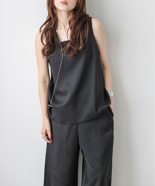 AMELY(エミリー)の「ワイドパンツセットアップ(セットアップ・レディース・ブラック/ベージュ/グレー・フリー)」の7枚目の写真