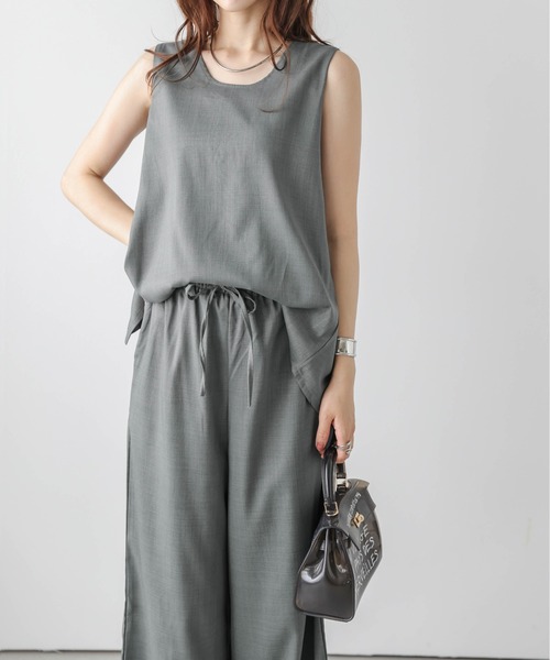 AMELY（エミリー）の「ワイドパンツセットアップ（セットアップ・レディース・ブラック/ベージュ/グレー・フリー）」の12枚目の写真