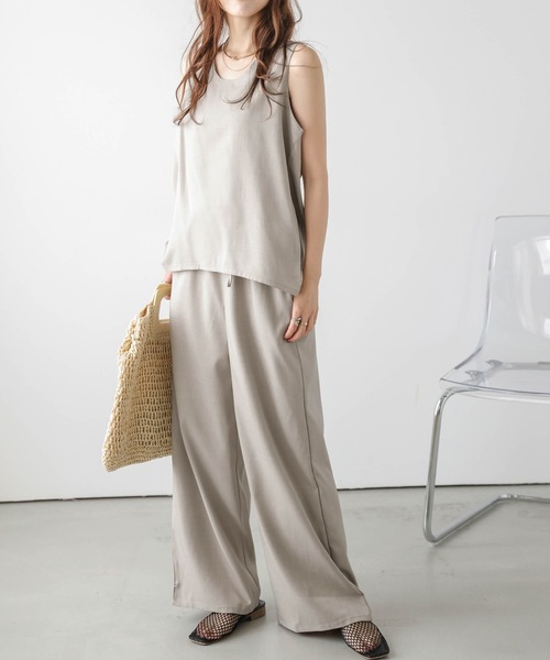 AMELY（エミリー）の「ワイドパンツセットアップ（セットアップ・レディース・ブラック/ベージュ/グレー・フリー）」の14枚目の写真