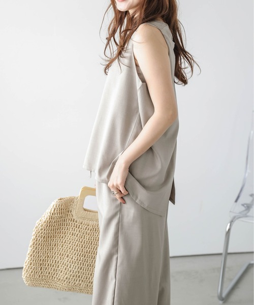 AMELY（エミリー）の「ワイドパンツセットアップ（セットアップ・レディース・ブラック/ベージュ/グレー・フリー）」の15枚目の写真