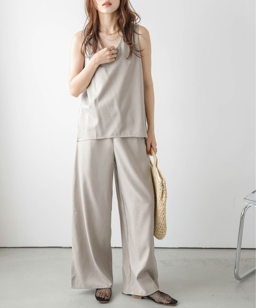 AMELY（エミリー）の「ワイドパンツセットアップ（セットアップ・レディース・ブラック/ベージュ/グレー・フリー）」の17枚目の写真