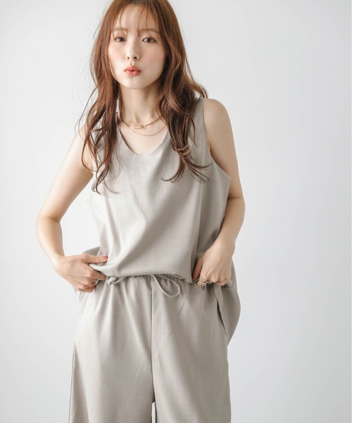 AMELY（エミリー）の「ワイドパンツセットアップ（セットアップ・レディース・ブラック/ベージュ/グレー・フリー）」の18枚目の写真