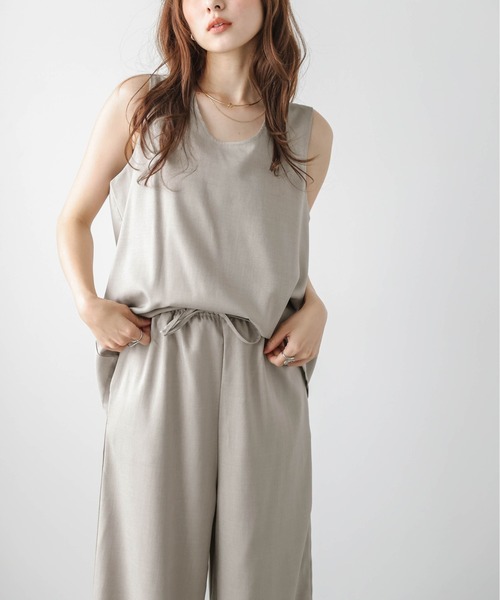 AMELY(エミリー)の「ワイドパンツセットアップ(セットアップ・レディース・ブラック/ベージュ/グレー・フリー)」の19枚目の写真