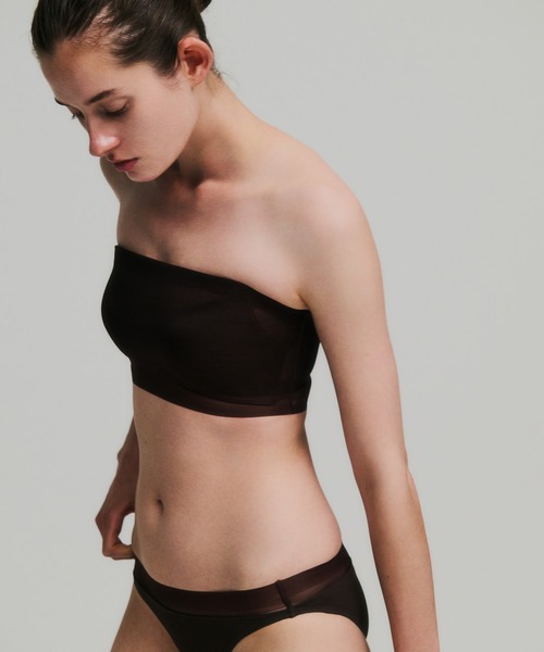 NICENICE MOMENT(ナイスナイスモーメント)の「【NICENICE MOMENT/ナイスナイス モーメント】MESH TUBE TOP/メッシュチューブトップ(チューブトップ・レディース・ブラック/ベージュ・4/2/1)」の5枚目の写真